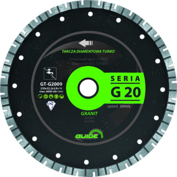 TARCZA DIAMENTOWA TURBO G20 115*22,2*2,2*10mm