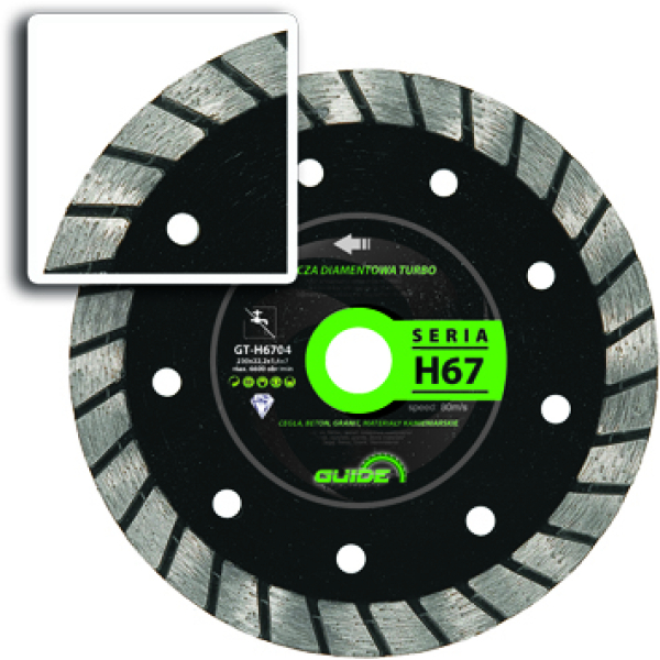 TARCZA DIAMENTOWA TURBO H67 GUIDE TECHNIK
