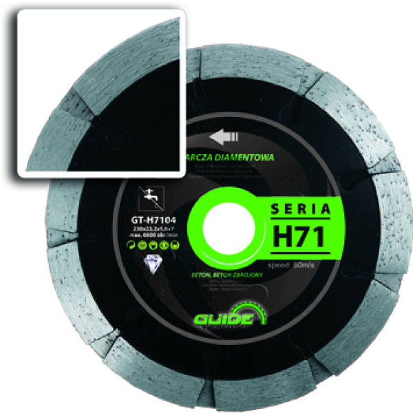 TARCZA DIAMENTOWA SEGMENTOWA H71 GUIDE TECHNIK